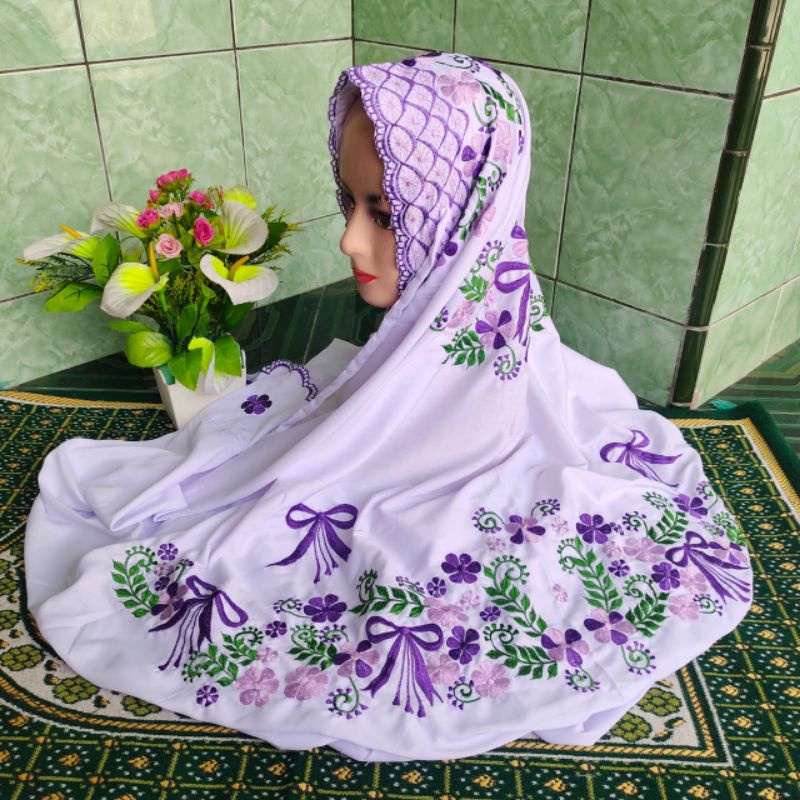 Mukena santri Matt polino silk grade aaa