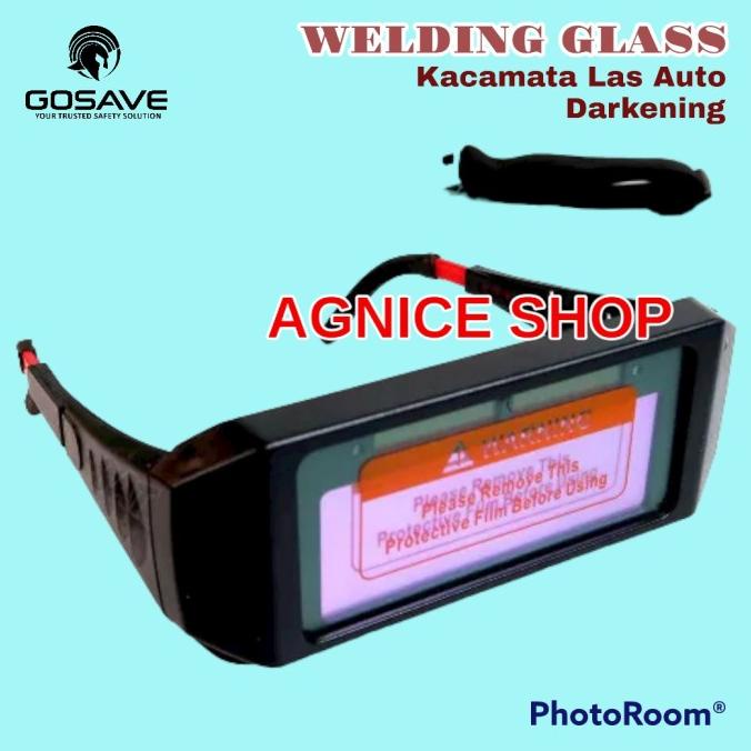 Ready COD  Kacamata Las Auto Darkening Kaca Mata Las Otomatis Welding Glass