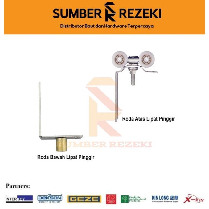 1 Set Rail Folding Rel Pintu Lipat Arrone