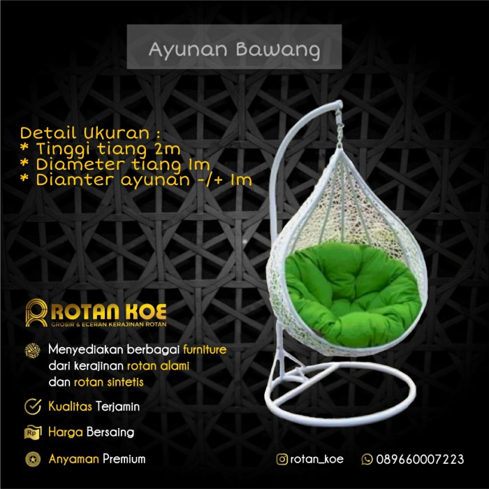Terlaris Ayunan Gantung /Kursi Gantung Rotan Sintetis