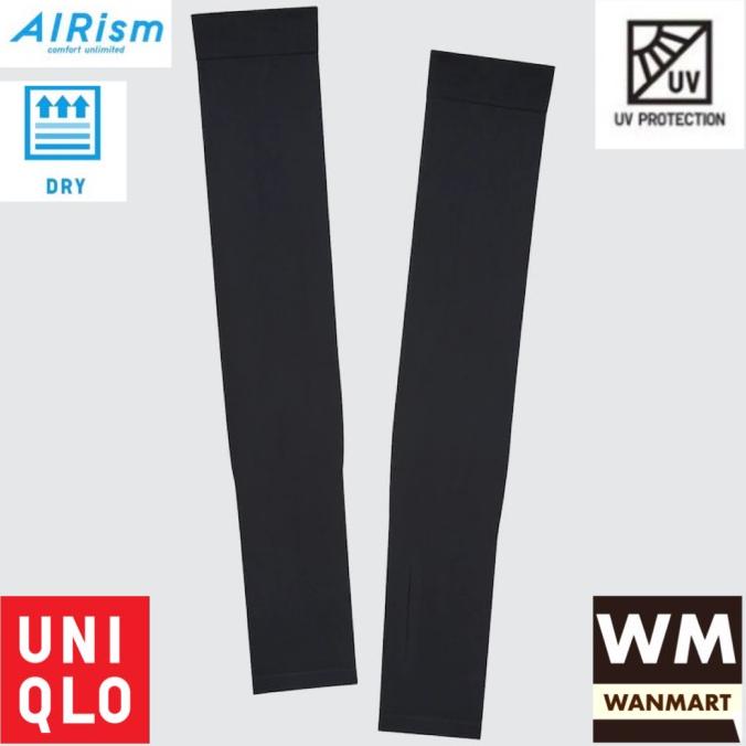 UNIQLO AIRism UV Protection Seamless Arm Cover Manset Wanita Black