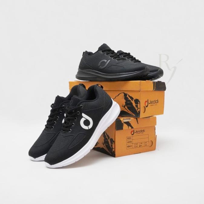 Sepatu Sekolah Sepatu Kerja Hitam Polos Kasual [602] JEDDI