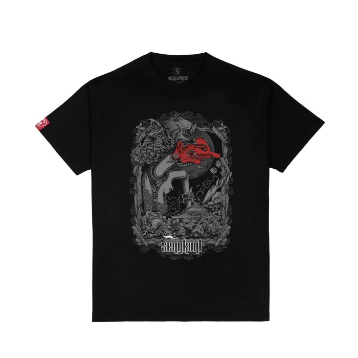 Culture Hero Kaos Distro Budaya Indonesia - Sengkuni Black SS