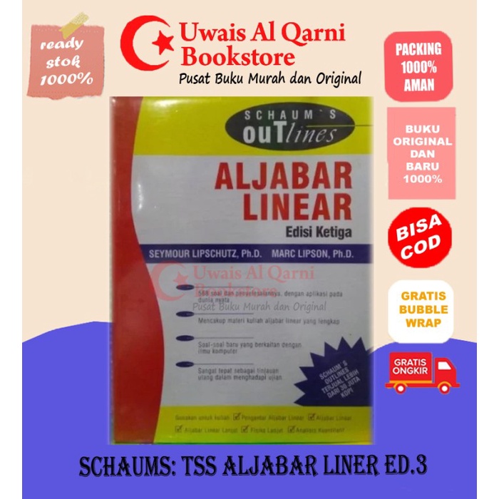 FLASH SALE BEST SELLER ORIGINAL SCHAUM'S TSS ALJABAR LINER ED3 - SEYMOUR ERLANGGA TERBARU