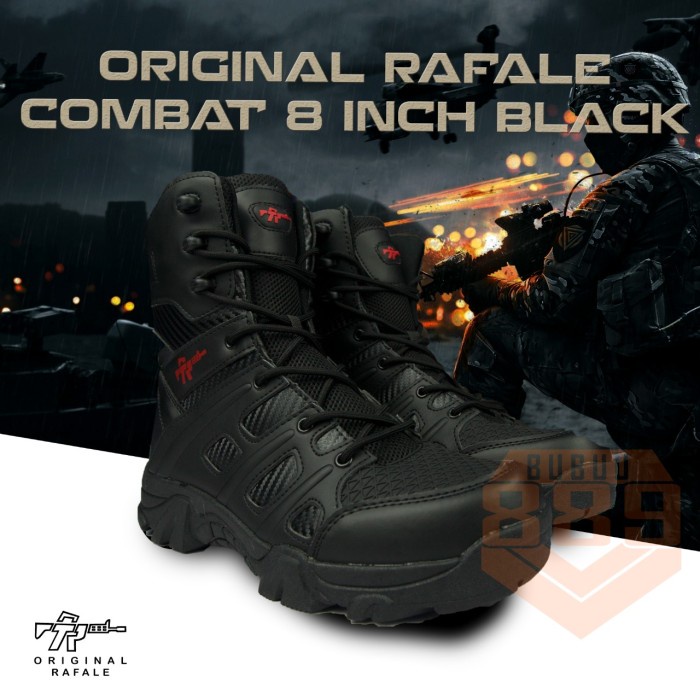 Terlaris Sepatu Original Rafale Combat 8 Inch / Sepatu Tactical Combat Hitam