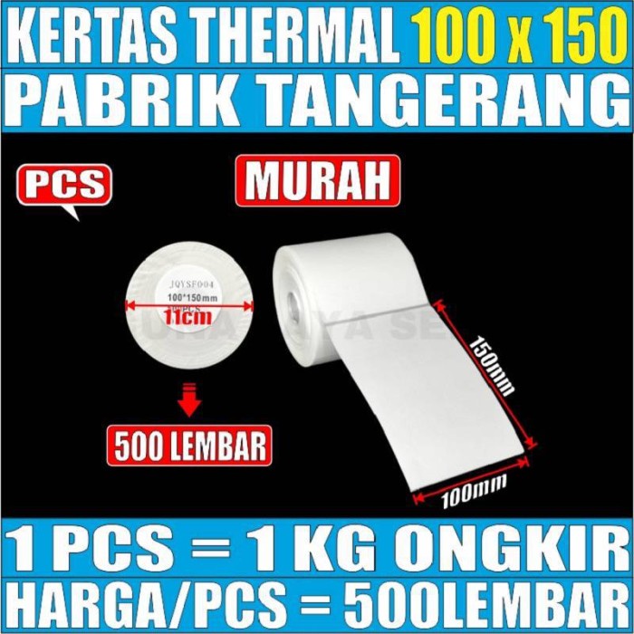 

Terlaris Kertas Thermal A6 100X150Mm Resi Label Barcode Jne Jnt Online Shop