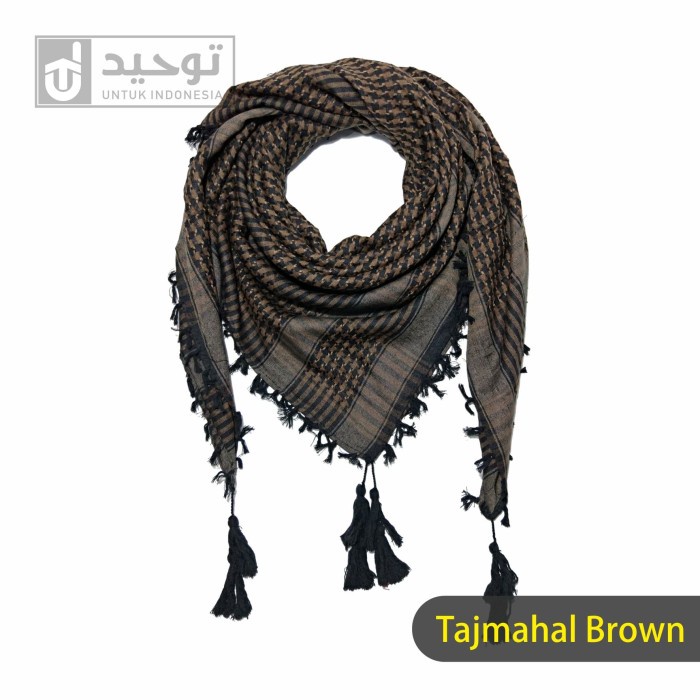 Bestseller Sorban Shemagh Tajmahal Premium Warna Coklat-Hitam Istimewa