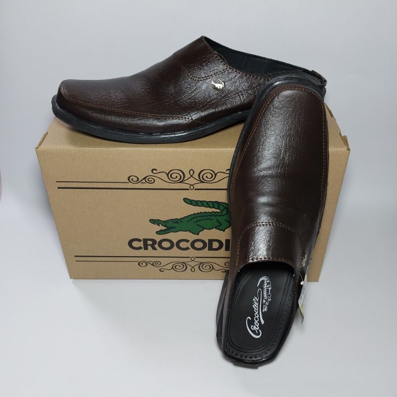 Crocodile Sepatu Selop Bustong Pria Kulit Sepatu Sandal Cowok Berkualitas Spatu Laki Laki Termurah
