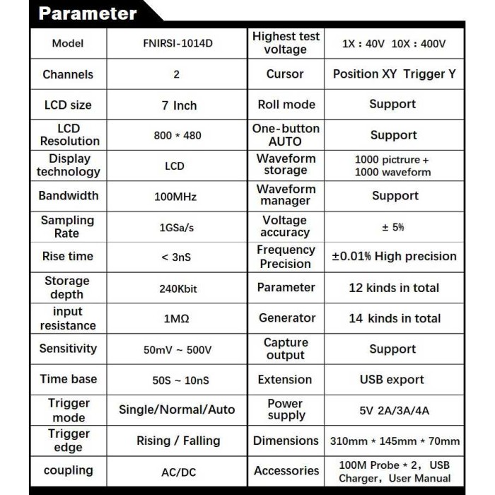 PROMO OSILOSKOP OSCILLOSCOPE OSCILOSCOPE DIGITAL 2 IN 1 DUAL CHANNEL 100MHZ TERLARIS