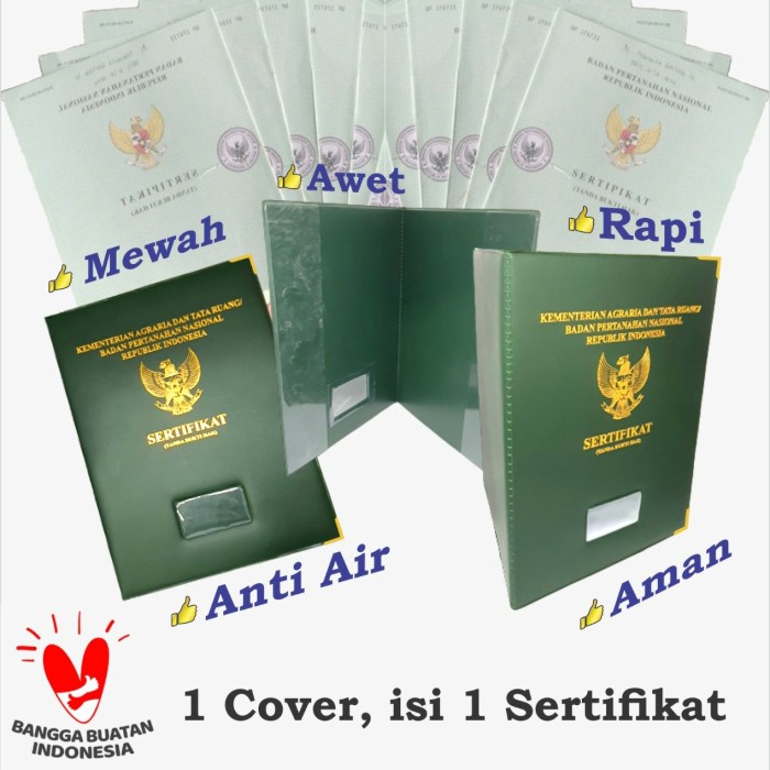 

Bestseller Cover Sertifikat Tanah / Map Sertifikat Tanah / Dokument Organizer