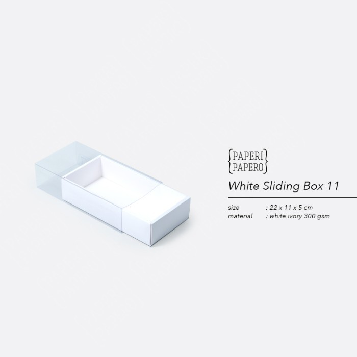 

Bestseller White Sliding Box (22 X 11 X 5 Cm) - Kotak Laci Putih Slide (5 Pcs)