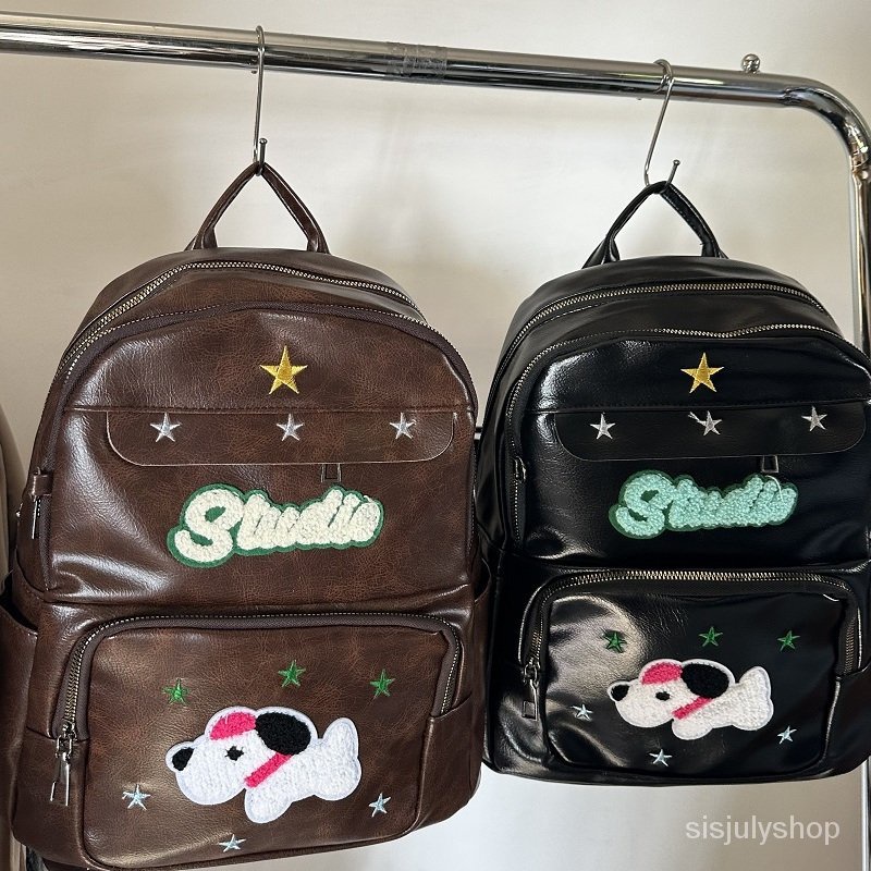 [✅BISA COD] #Sisjuly# Tas YK2 wanita / tas sekolah nostalgia bintang retro / tas bahu perjalanan ransel berkapasitas besar untuk wanita