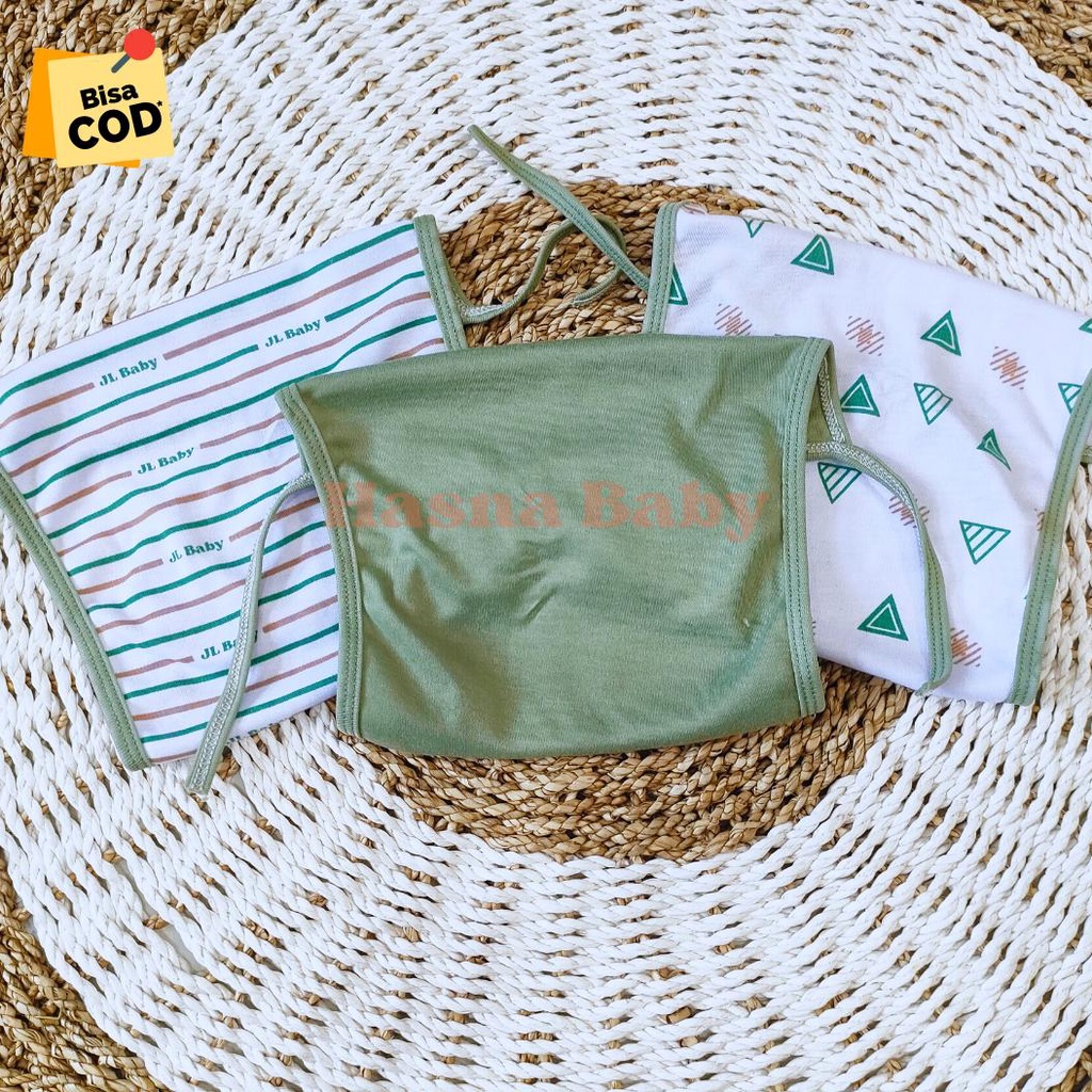 Paket Popok Tali Lusinan Popok Tali Bayi Baru Lahir, Baby Newborn Gift Set Seri Hijau Sage -Juragan Lebak