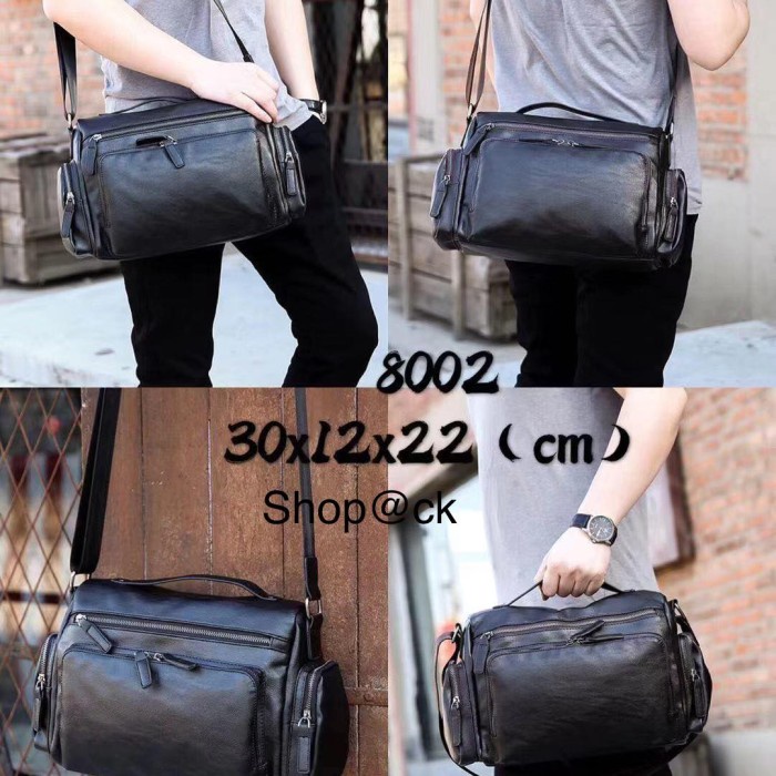 DISKON SPESIAL TAS SELEMPANG TAS TENTENG KULIT PRIA WANITA 8002 TERMURAH