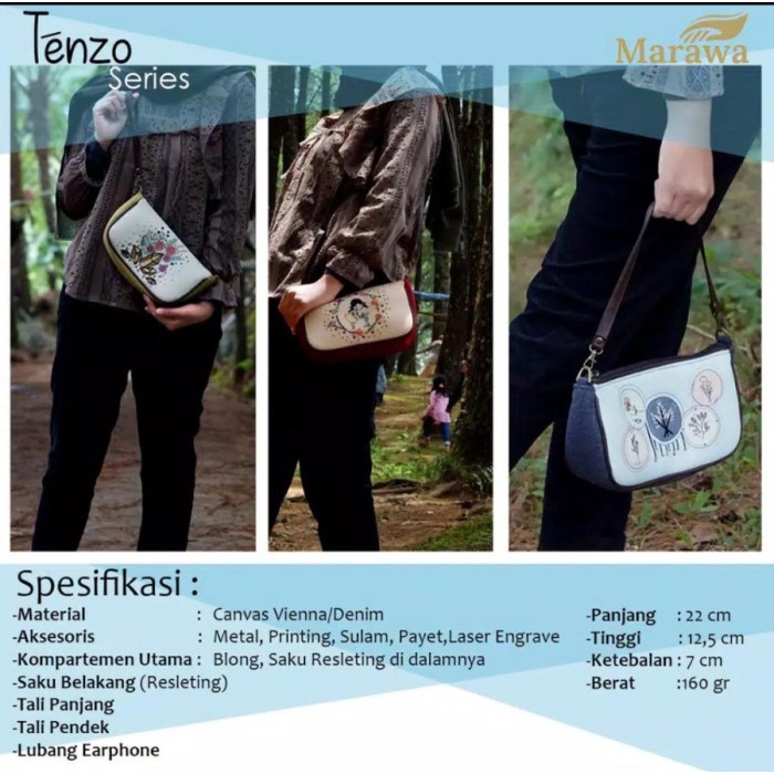 HOT SALE MARAWA TENZO ALOFA MAROON TAS SLEMPANG WANITA TERBARU