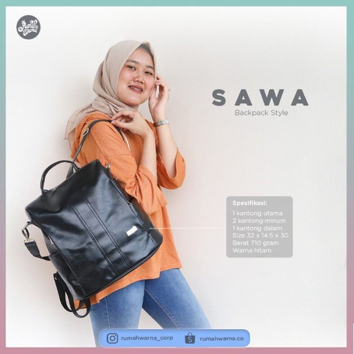 MUST HAVE TAS RANSEL WANITA RUMAH WARNA SAWA BACKPACK PUNGGUNG TERLARIS