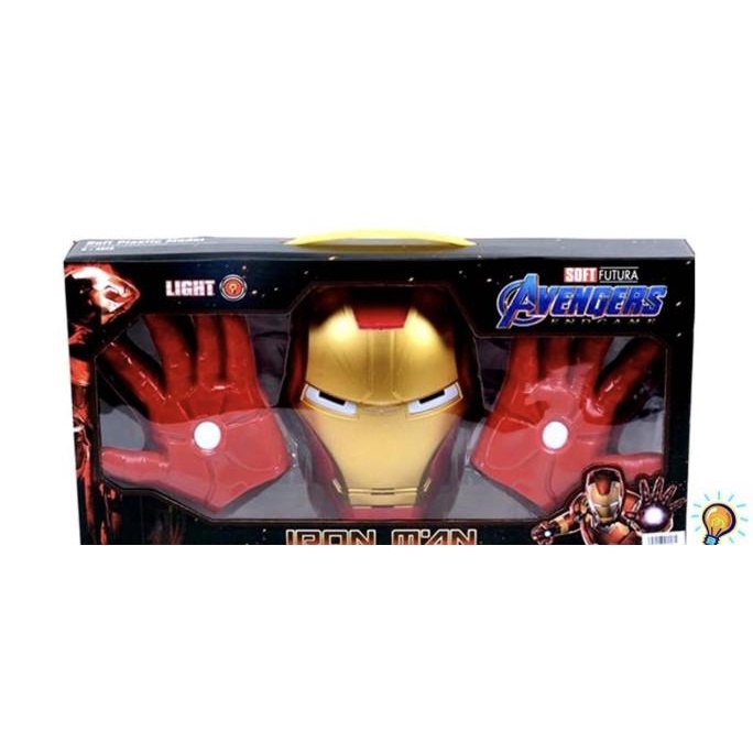 Mainan sarung Tangan dan Topeng Ironman pretend play anak