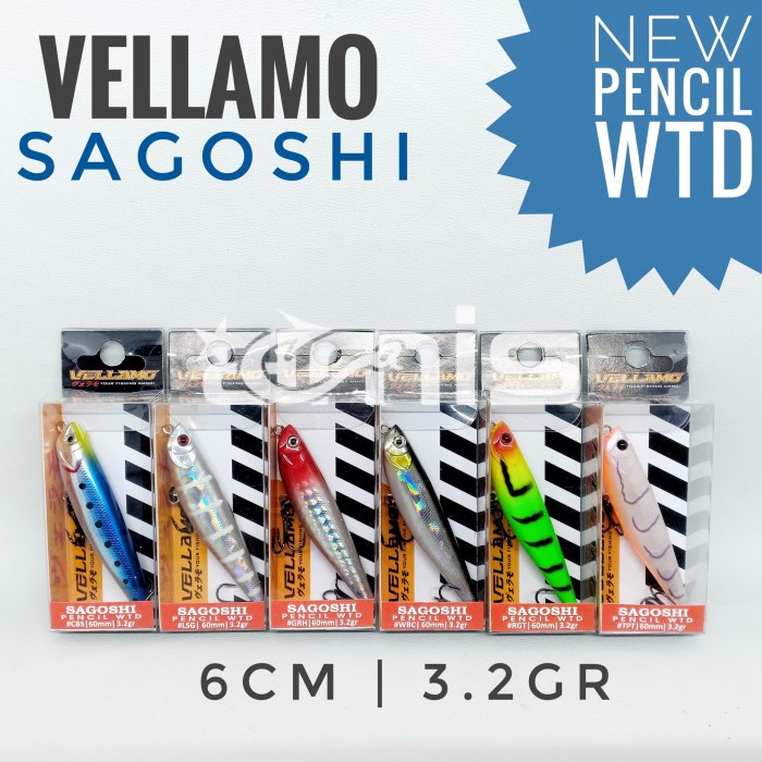 Terlaris Sagoshi Vellamo Wtd Pencil Lure Umpan Casting Ul Ultralight