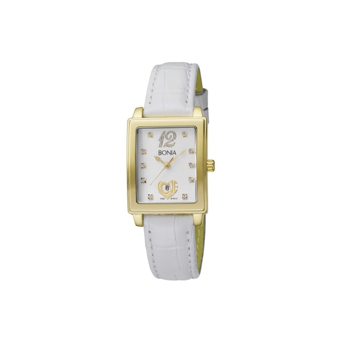 DISKON SPESIAL BONIA B10013-2259V JAM TANGAN WANITA LEATHER WHITE ANALOG TERBARU