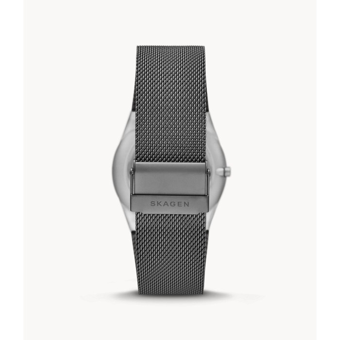 MUST HAVE SKAGEN MELBYE THREE-HAND DAY-DATE CHARCOAL STEEL MESH WATCH SKW6790 TERLARIS