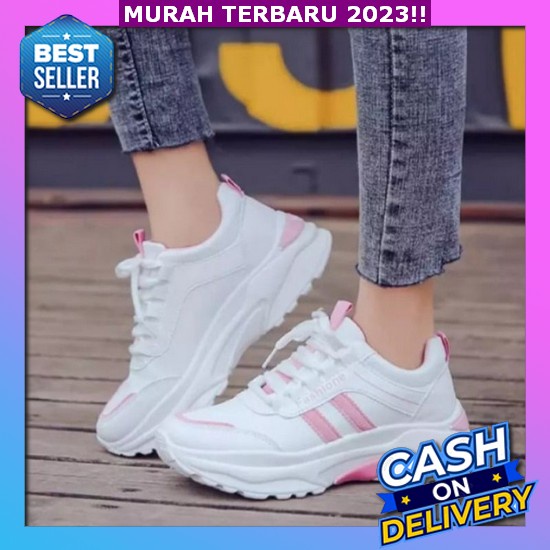 Sneaker Wanita Hitam Sptu Wsnita Casual Sneker Wanits Terbaru 2023 Snekers Cewe Putih Seepatu Kets O