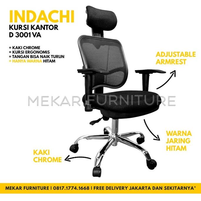 Gosend/Grab Only | Indachi D 3001 Va Kursi Kantor Kursi Kerja Kaki Popbar.Store