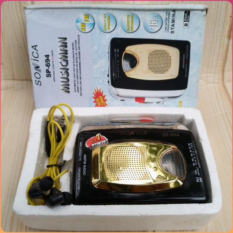 Populer Walkman Sunica/Walkman Kaset Stereo/Radio Am/Fm Fullset Erp