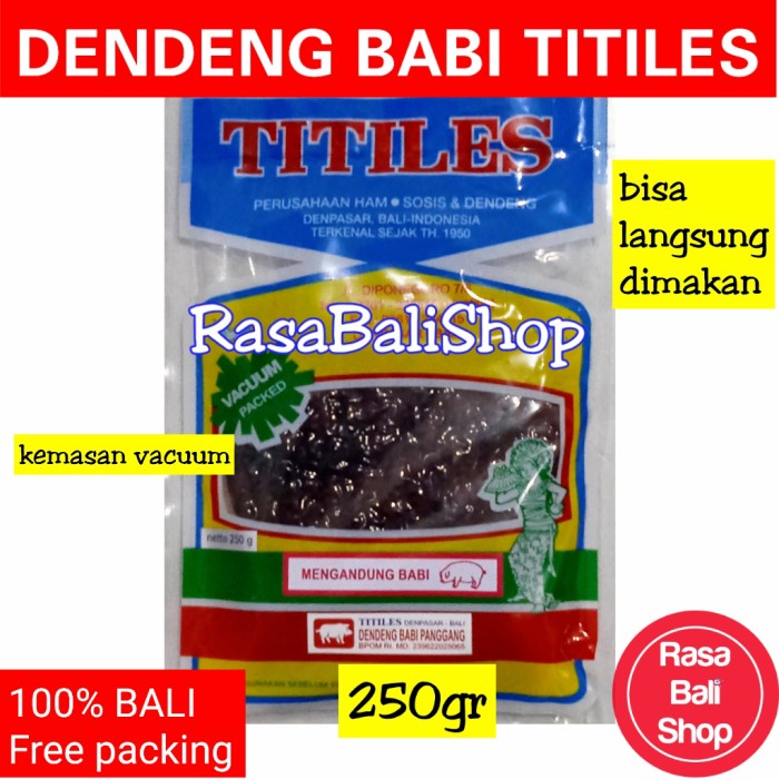 

Dendeng Babi Panggang Titiles 250gr, Dendeng Babi Matang, Siap makan hen04