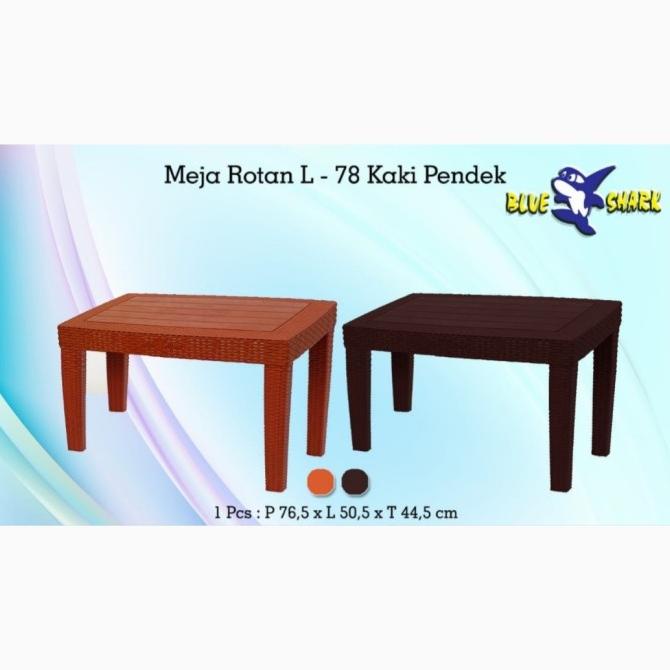 MEJA ROTAN PANJANG / MEJA TAMU / MEJA PLASTIK(KAKI PENDEK)