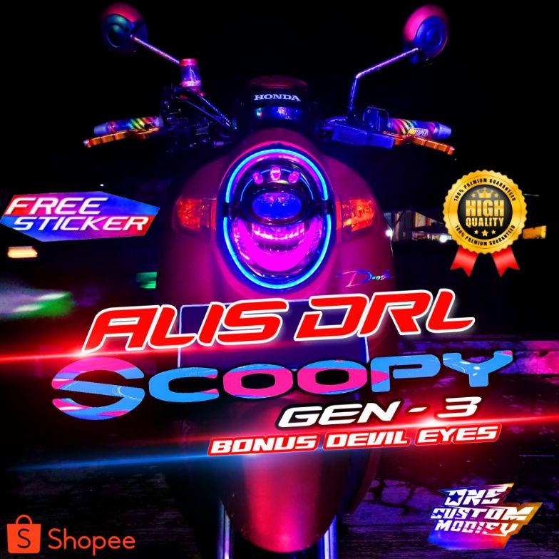 Promo Lampu Led Alis Scoopy Donat Bonus Led Devil Eyes Scoopy 2017 2018 2019 Scoopy R12 Scoopy Donat