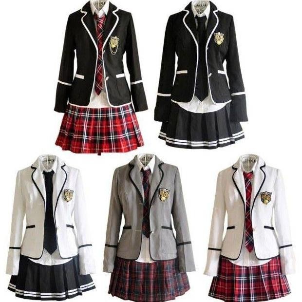 BAYAR DITEMPAT Korean Uniform/Seragam Sekolah Korea Cosplay Costume female /SERAGAM SEKOLAH/KEMEJA