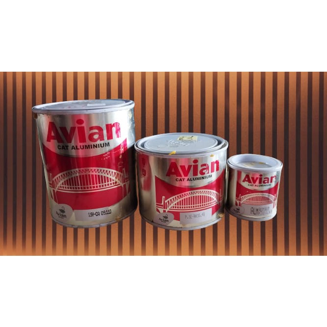 Cat minyak aluminium/Bron perak silver Avian beragam ukuran