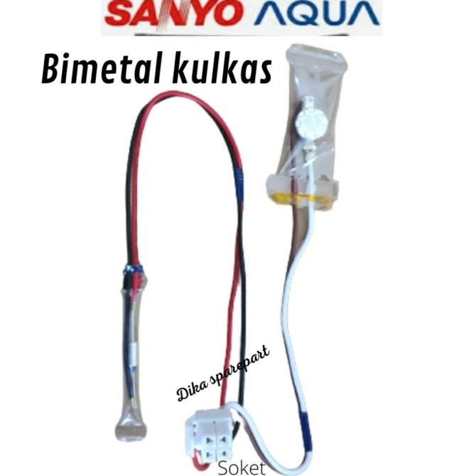 ] defrost bimetal kulkas sanyo aqua