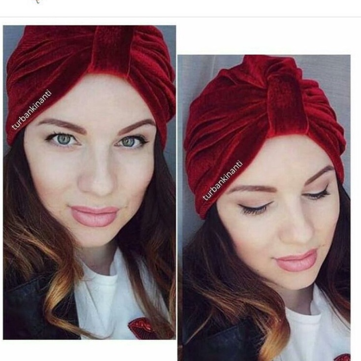 ★Harga Termurah❋ YZSEO Turbandewasa/turban instan/turban bludru polos velvet/turban pesta/turban tur