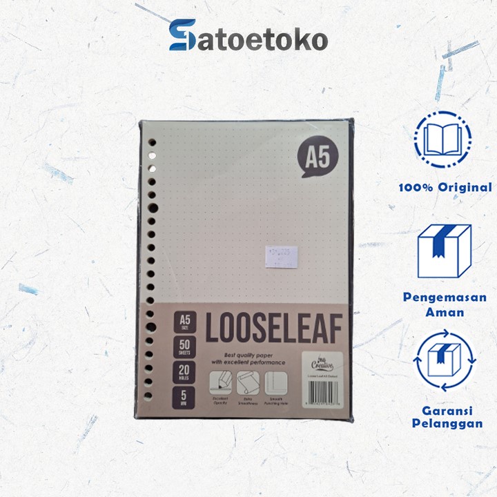 

KERTAS BINDER LOOSE LEAF IN A DOT/GRID A5