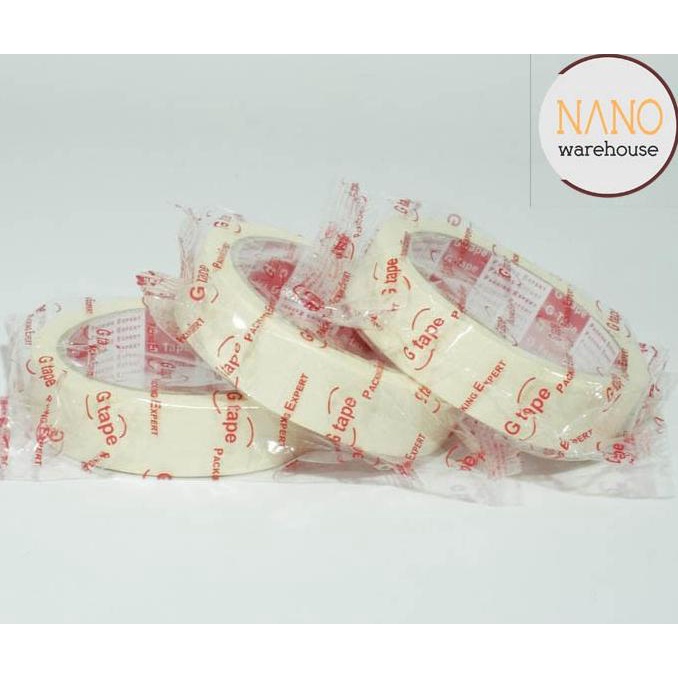 

*#*#*#] Lakban Isolasi Solatip Kertas 1 inch G TAPE / Masking G Tape