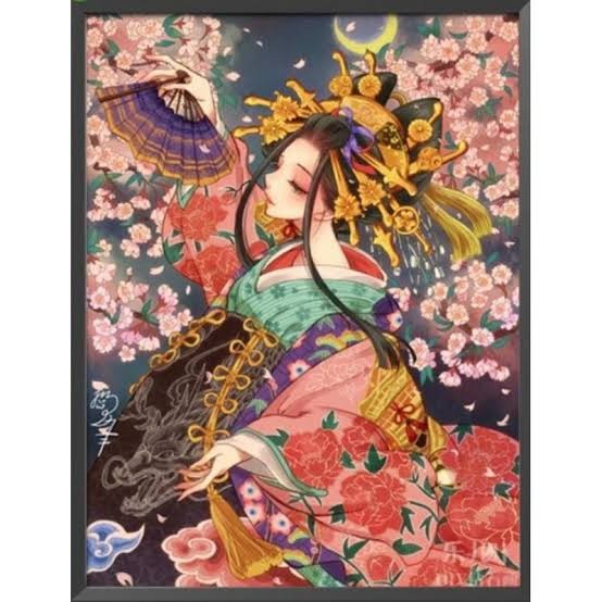 TERMURAH paket kristik geisha lady wanita jepang cross stitch sulam jahit full