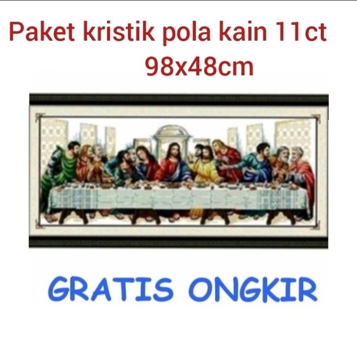 TERMURAH paket kristik pola kain rohani kristen Yesus Jesus Maria Salib sulaman