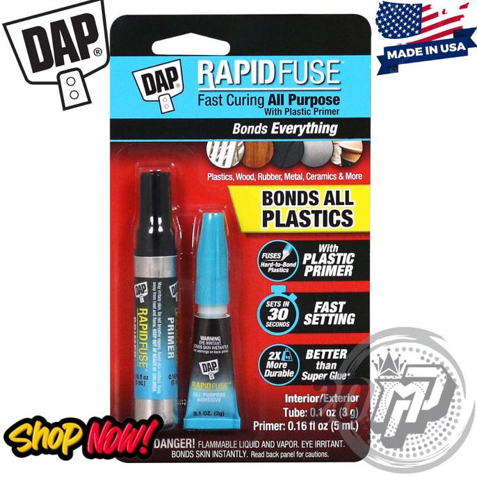 

$+$+$+$+] RapidFuse Plastic Primer Kit Household Repair DIY Lem Plastik USA