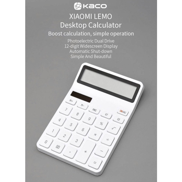 

Best Seller Xiaomi Lemo Mijia Calculator 12 Digit Kalkulator Aesthetic White