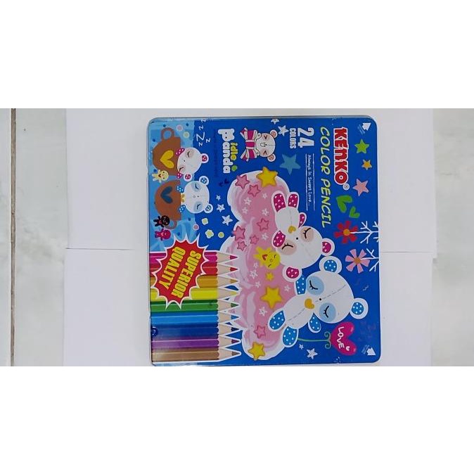 

OBRAL Pensil Warna KENKO 24 Warna Panjang Tin CP-24TC-IP