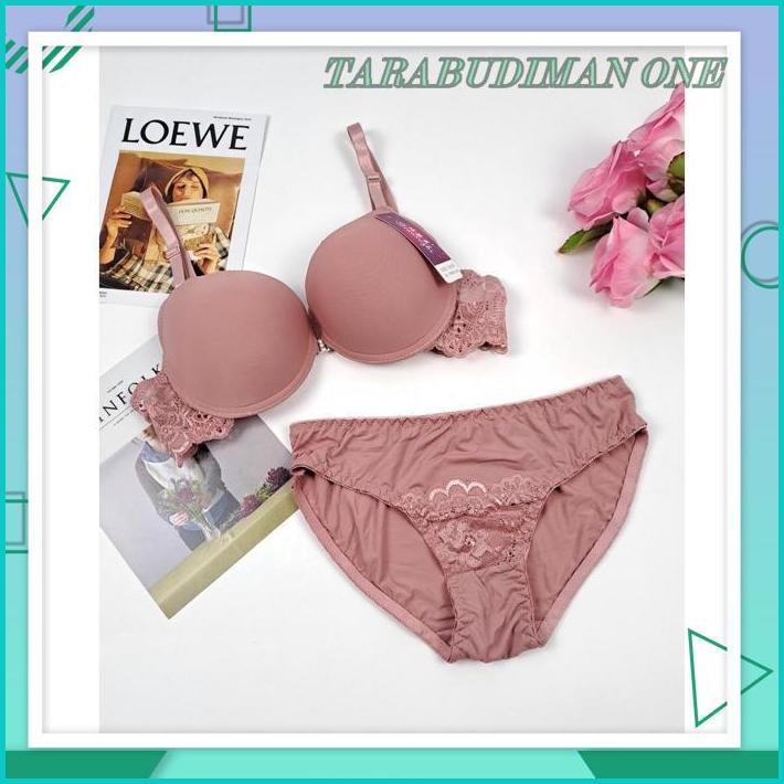 BRA BH SET KALLY 103 KOMBINASI RENDA PAKAIAN DALAM BERKAWAT FULL CUP BUSA SEDANG KAIT 2 DALEMAN UNDE