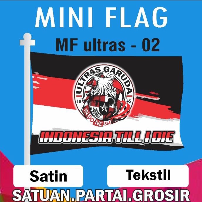 Bendera Indonesia Ultras Garuda / Mini Flag Indonesia / Bendera Custom Kualitas Terbaik