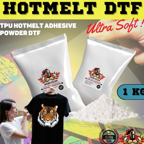 

Harga termurah TPU Hot Melt Adhesive Powder Sablon DTF / Bubuk Transfer PET Film 1 Kg 70