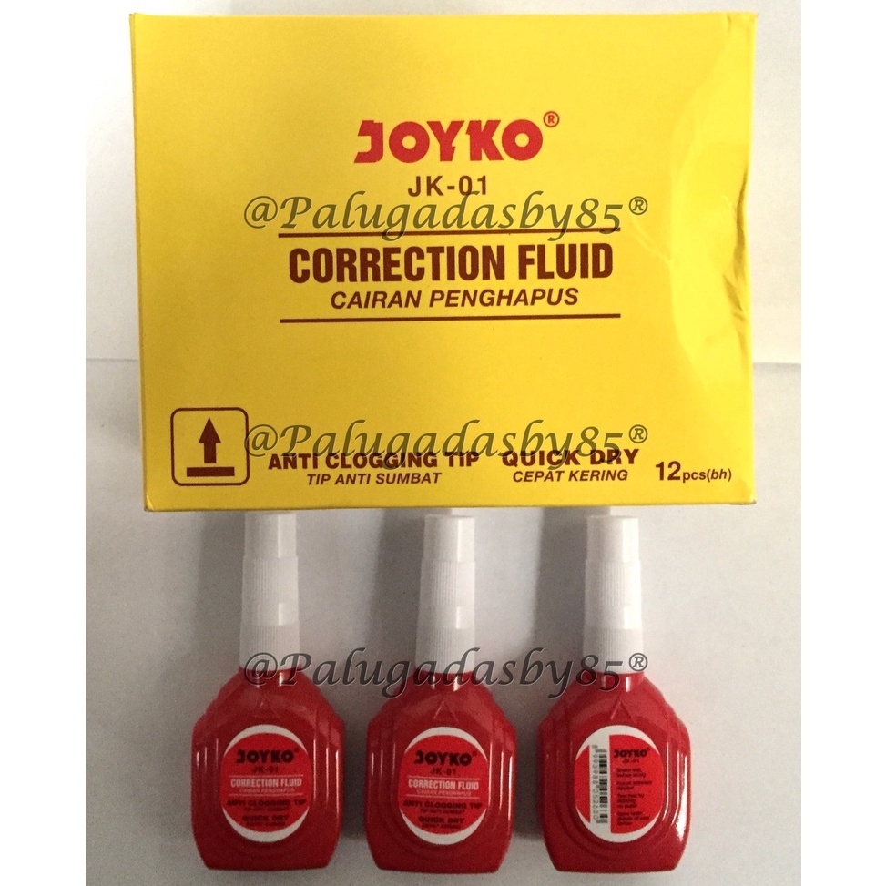 

Grosir Correction Fluid JOYKO JK-01 (1 Pak Isi 12 Pcs) / Correction Fluid Cairan Koreksi Penghapus Cair Joyko JK-01 / Correction Pen Joyko JK01 / Joyko JK 01 ZDS
