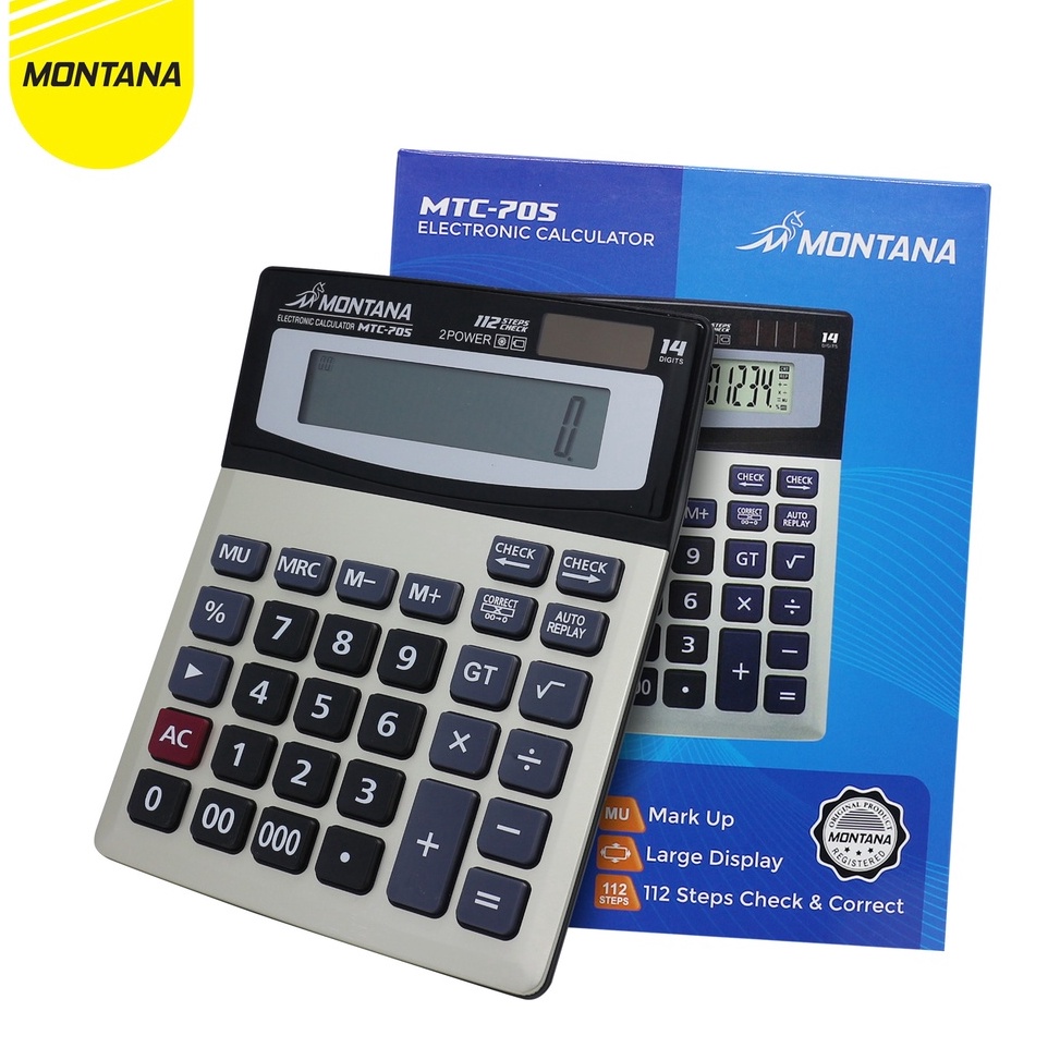 

Terbaru.. MONTANA Calculator / Kalkulator Montana MTC 705 / 14 Digits 53