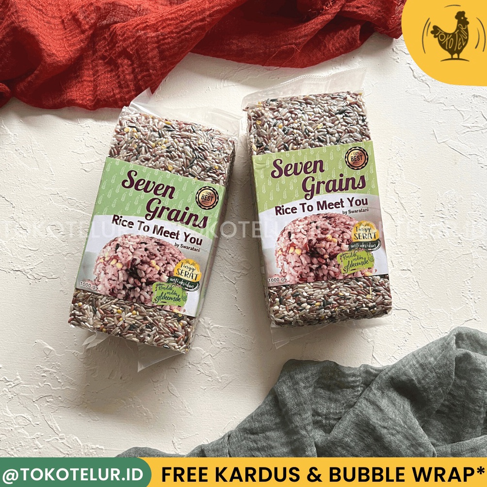 

Baru SWARATANI - Seven Grains Rice (Beras Mix 7 Jenis) 1KG 95