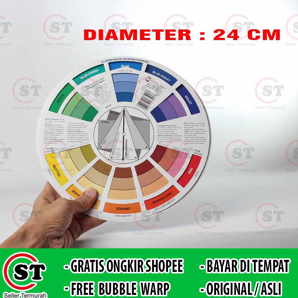 

Ready.. Color Wheel / Cakra Warna / Pocket Colour Wheel / Mixing Guide / Colour Palette Schemes / Harmony 24 8IQ