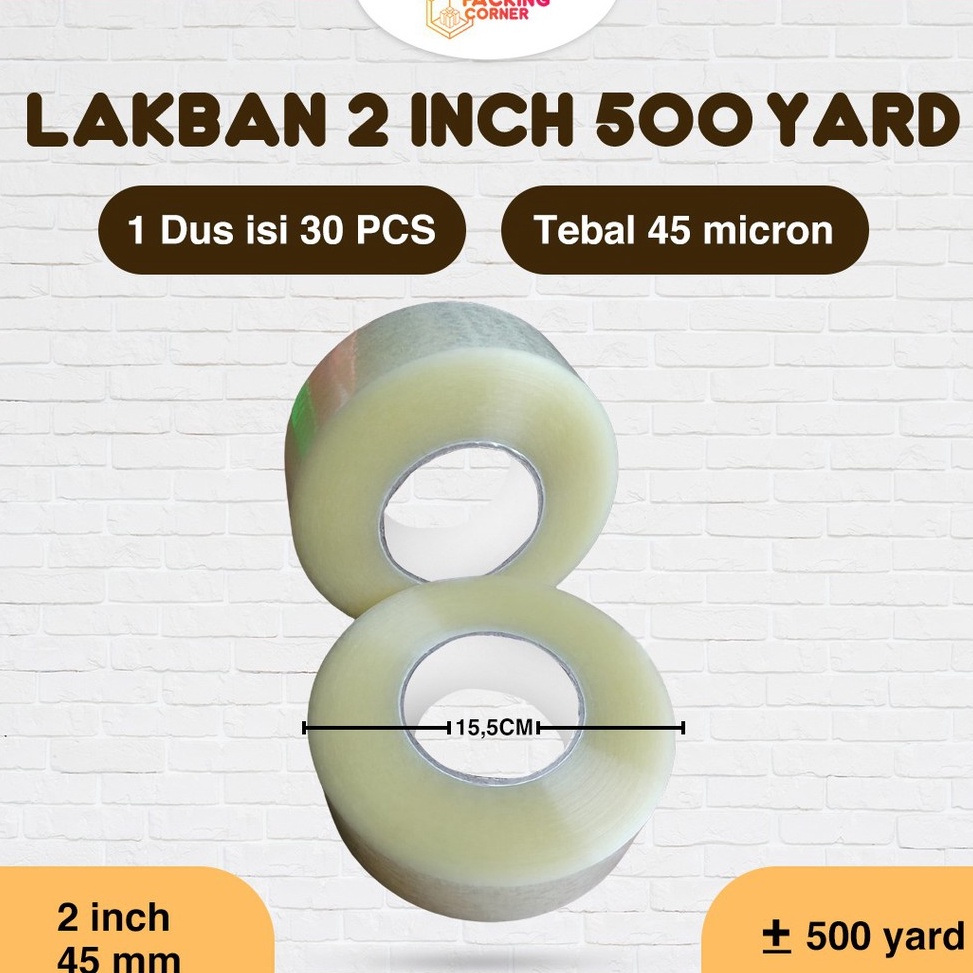 

Seller OPP Lakban Jumbo 2 inch Super 45mm 500yard 500 yard 300 Meter 300M 2" HB0