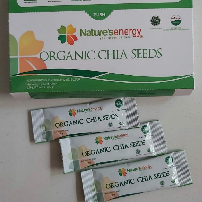 

Nature'S Energy Organic Bla Chia Seed 1 Box 20 Sachet @5Gr